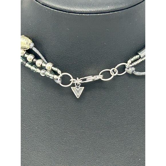 Silpada Necklace Marked 925 Multilayer with Hematite - Picture 3 of 9